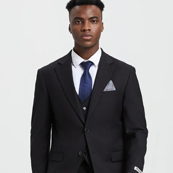 Men´s Two Button Vested Stacy Adams Designer Basic...